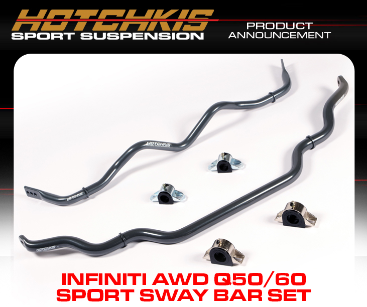 Sport Sway Bars for AWD 2014+ Q50 sedans and 2017+ Q60 Coupes
